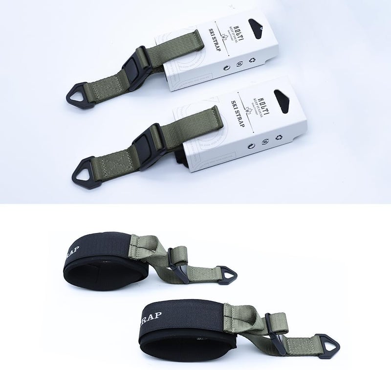 Kolti Ski Fastener Straps - Durable Hook & Loop Ski Strap Carrier Pair, Winter Sports Accessories Great for Carrying Gear - Image 2